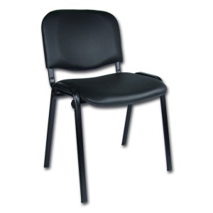 Krzesło konferencyjne iso black ekoskóra